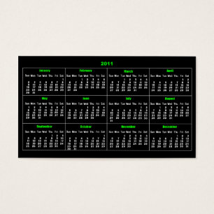 Geldbörsen-Kalender-Taschen-Karte 2011