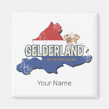 Gelderland Niederlande Vintag Map Dutch Souvenir