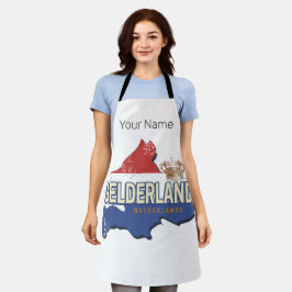 Gelderland Niederlande Vintag Map Dutch Souvenir Schürze