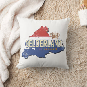 Gelderland Niederlande Vintage-Karte Niederländisc Kissen