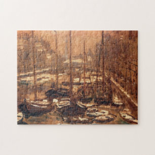 Geldersekade Amsterdam im Winter Monet Fine Art Puzzle