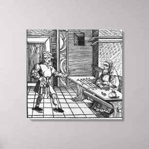 Geldgeber, 1531 leinwanddruck