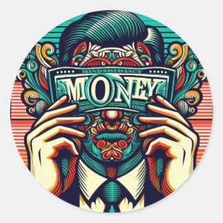 Geldgespräche Runder Aufkleber