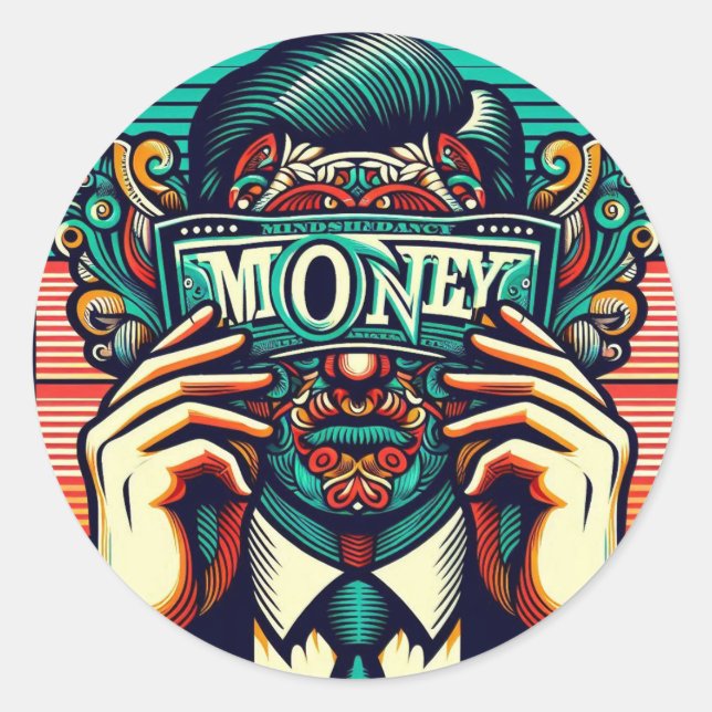 Geldgespräche Runder Aufkleber (Vorderseite)