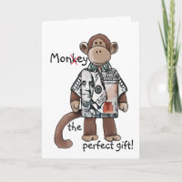 Geldkarte/Monkey-Grußkarte