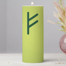 Geldkerze mit Fehu-Rune