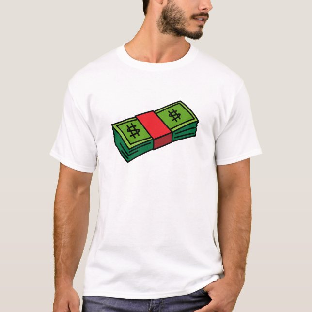Geldstapel-Dollarschein-Dollarbargeldwährung T-Shirt (Vorderseite)