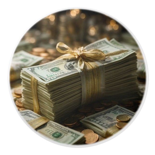 Geldstapel Keramikknauf (Vorderseite)