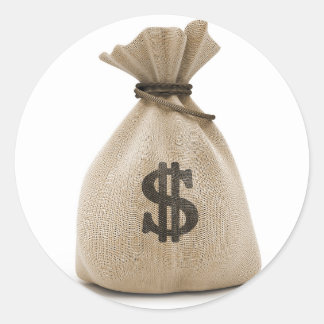 Geldtasche Runder Aufkleber