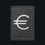 Geldtaschen und Geldtaschen für Euro-Zeichen Tri-fold Geldbeutel<br><div class="desc">Euro signieren Geldtaschen und Geldtaschen. Ein lustiges Geschenk für Damen und Herren. Personalisierbares Finanz-Symbol-Design. Auch als Dollar- und Pfund-Währung erhältlich.</div>