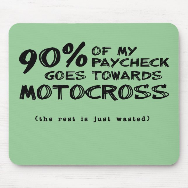 Geldverschwendung Dirt Bike Motocross Mousepad (Vorne)