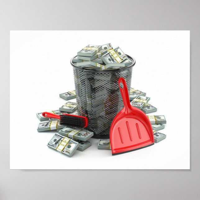 Geldverschwendung Poster (Vorne)