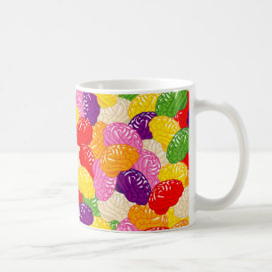 Gelee-Gehirne, die Tasse gedanklich lösen