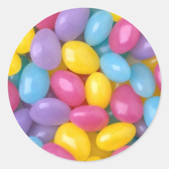 Geleebohnen-Aufkleber aus Pastel Runder Aufkleber (Vorderseite)