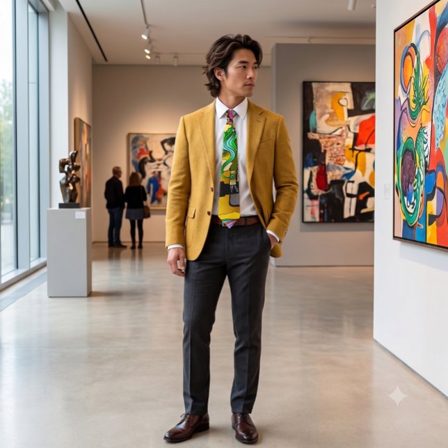 Gelegenheit Krawatte (AI product visualization, tie's artwork is not AI)