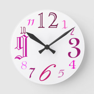 Gelegentlich (Rosa) Runde Wanduhr