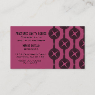 Gelegentliche Kreise Visitenkarte, dunkelrosa Visitenkarte