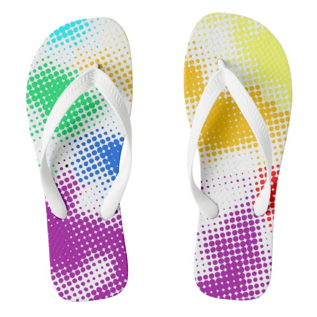 Gelegentlicher bunter Halbtonhintergrund Flip Flops (Fußbett)