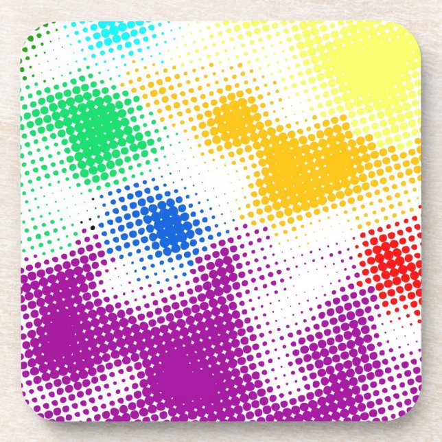 Gelegentlicher bunter Halbtonhintergrund Getränkeuntersetzer (Vorderseite)