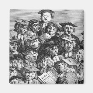 Gelehrte an einem Vortrag, am 20. Januar 1736 - 37 Magnet