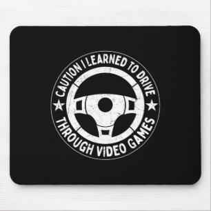 Gelenkt zu fahren in Videospielen – Lustige Gamer- Mousepad