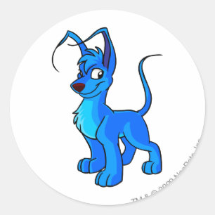 Gelert Blau Runder Aufkleber