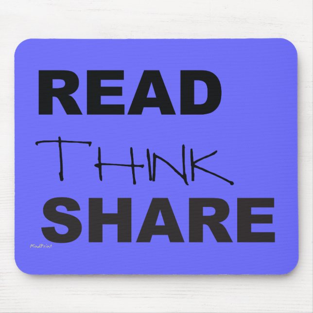 Gelesen denken Sie Anteil Mousepad (Vorne)