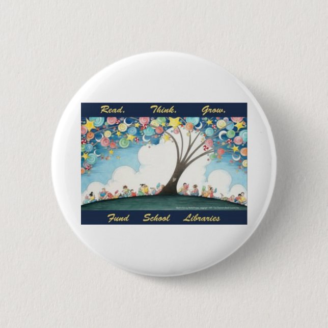 Gelesen denken Sie wachsen - Button (Vorderseite)
