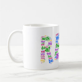 Gelesen! Lernen Sie Ihre Anblick-Wörter! Tasse