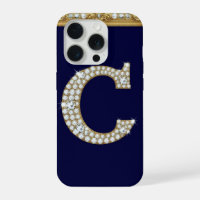 💎 Geletterter Buchstabe C ✨ Gold Barock Navy Luxu