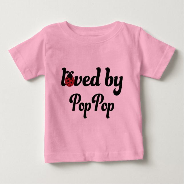 Geliebt durch mein PopPop Geschenk Baby T-shirt (Vorderseite)