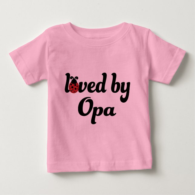 Geliebt durch Opa Geschenk Baby T-shirt (Vorderseite)