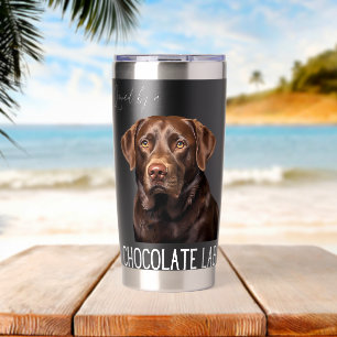 Geliebt von einem Chocolate Lab Labrador-Hundefreu Thermobecher
