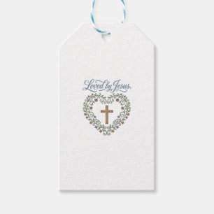 Geliebt von Jesus Floral Cross Christliches T-Shir Geschenkanhänger