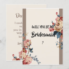 geliebte Bridesmaid Einladung