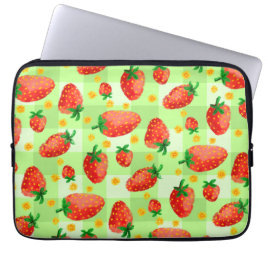 Geliebte Erdbeeren und Milchsorten Wasserfarbe Kar Laptopschutzhülle