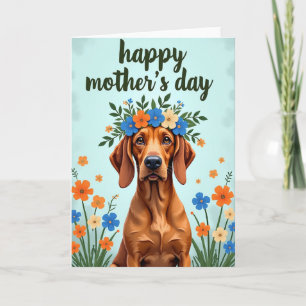 Geliebte Frau Hund Blumen Karte