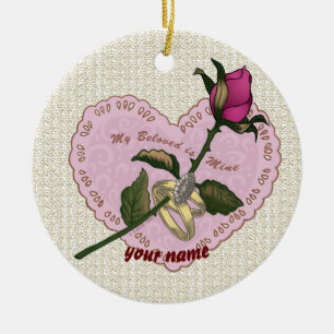 Geliebte Rose Keramik Ornament