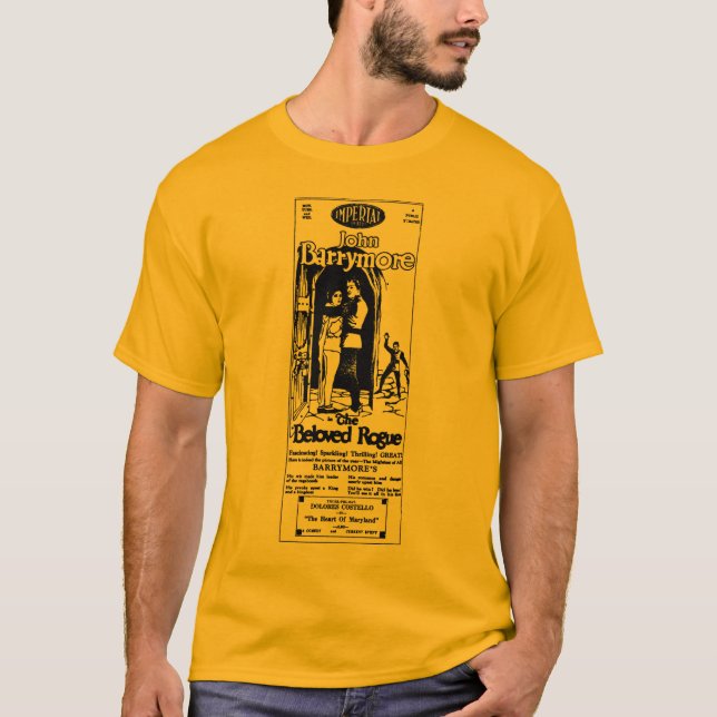 Geliebter Gauner 1927 Johns Barrymore T-Shirt (Vorderseite)