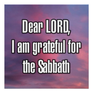 Geliebter HERR, ich bin dankbar für den Sabbat Poster