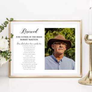 Geliebter Herr Vater Braut Foto Gedenkhochzeit Poster