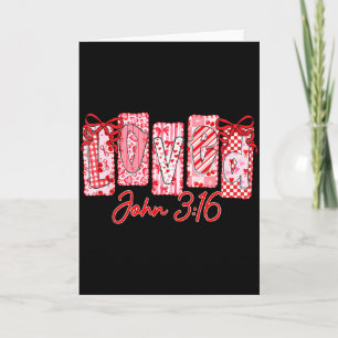 Geliebter Johannes 3 16 Christ liebt Valentinstag Karte