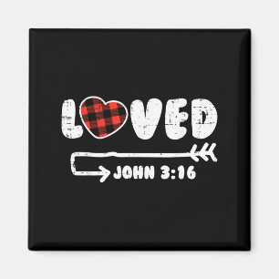 Geliebter John 3_16 Herz Valentinstag Bibel Christ Magnet