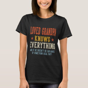 Geliebter Opa weiß alles Vatertag Retro T-Shirt
