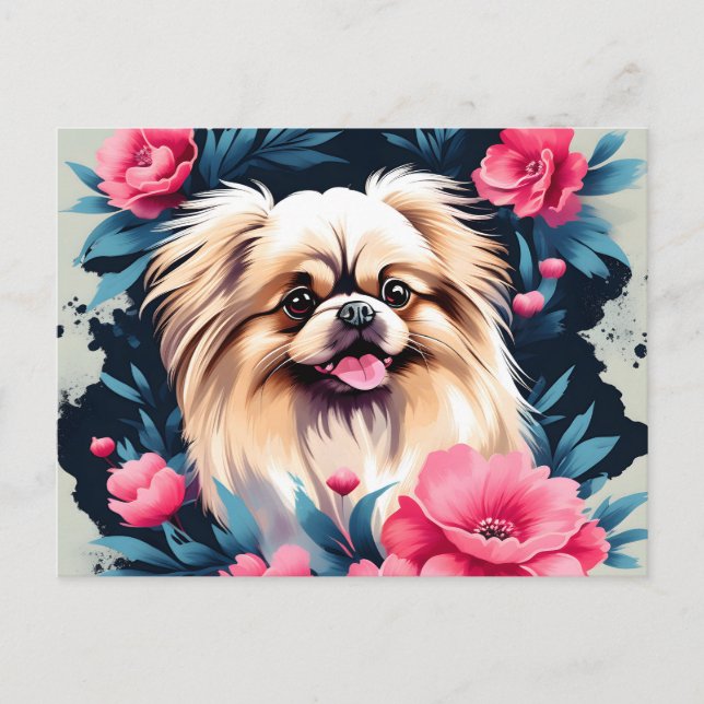 Geliebter Pekingese Postkarte (Vorderseite)