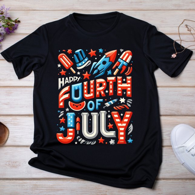 Geliebter Roter, Weißer und Blauer Amerikanische U T-Shirt (Von Creator hochgeladen)