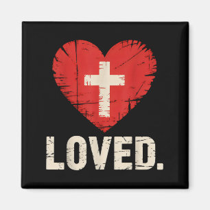 Geliebtes Kreuz Herz Christlicher Valentinstag Magnet