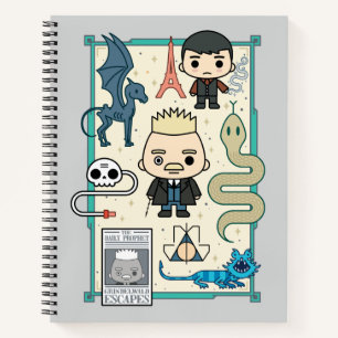 GELLERT GRINDELWALD™ & Barebone-Cartoon Notizbuch