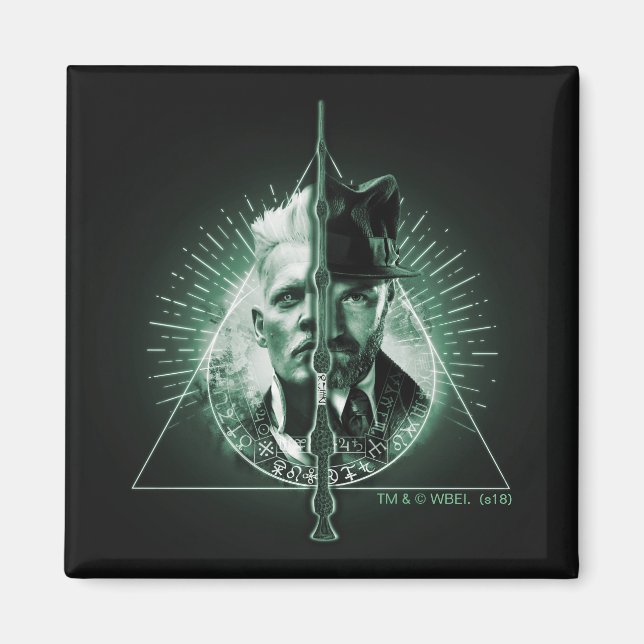 GELLERT GRINDELWALD™ Versus Dumbledor Magnet (Vorne)