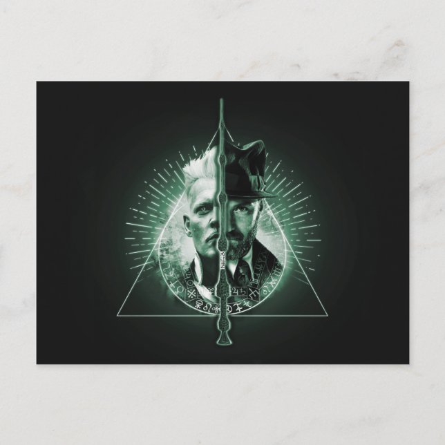 GELLERT GRINDELWALD™ Versus Dumbledor Postkarte (Vorderseite)